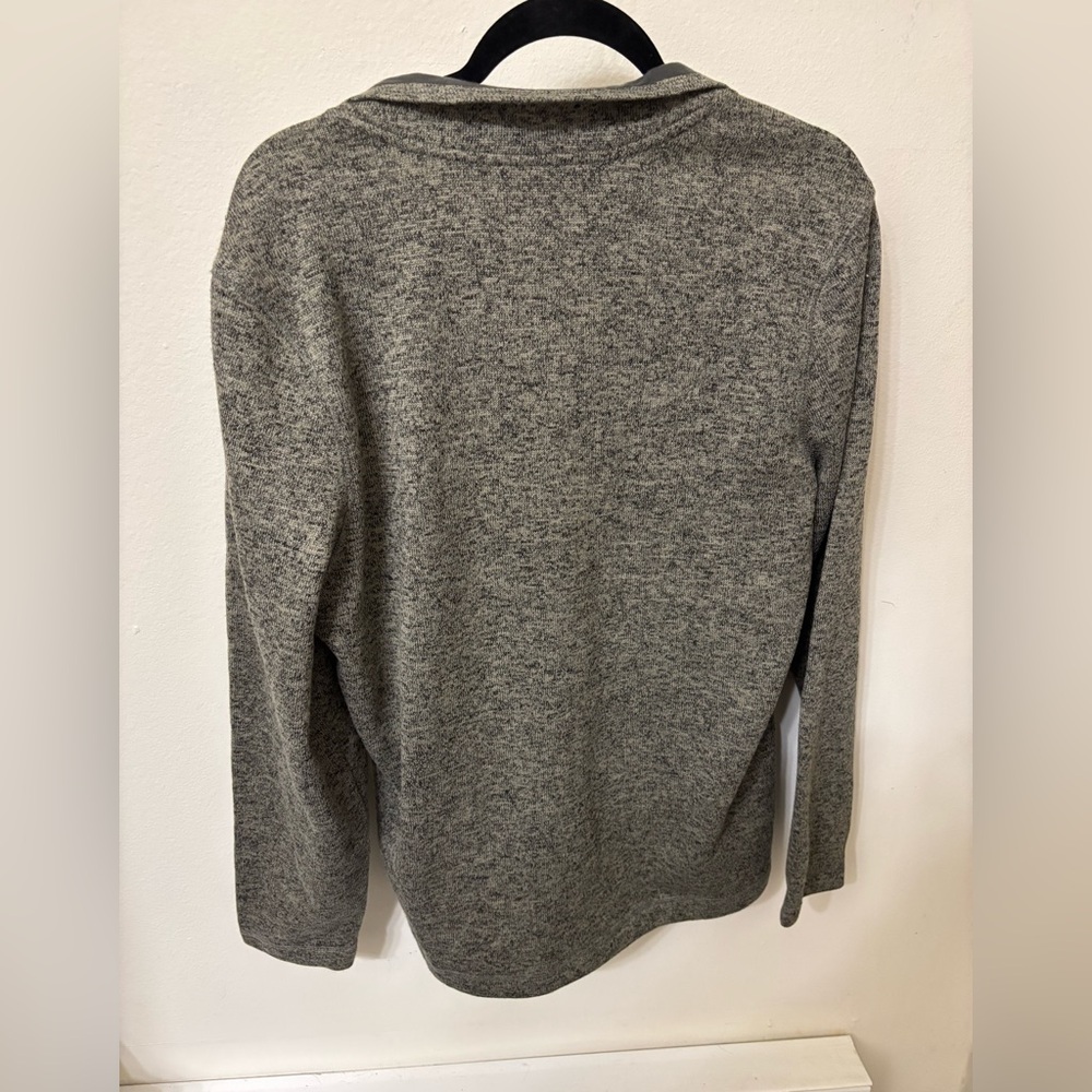 Eddie Bauer Men's Gray Quarter-Zip Sweater - Picture 3 of 4